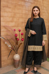 Black Lawn Lace 3 PCs Suit