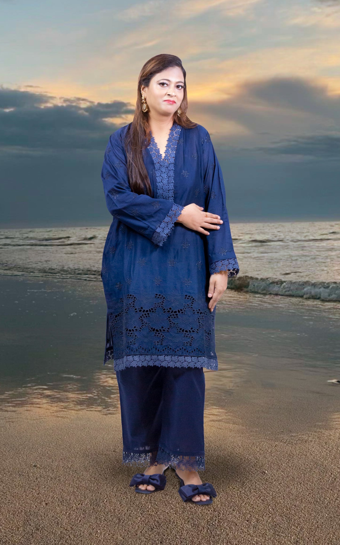 3pcs Deep Navy Blue Suit