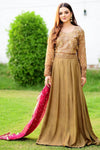 Olive Brown Choli Ghagra 4 PCs