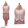 Peach Paper Cotton 4 PCs Suit