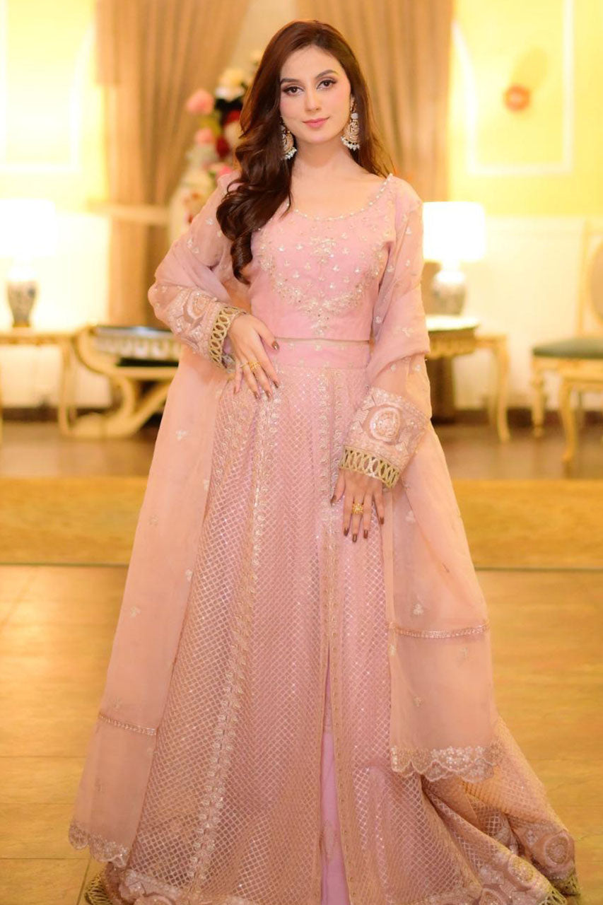 3 PCs Tea Pink Organza Maxi 3 PCs Tea Pink Organza Maxi