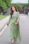 4 PCs Pistachio Green Embroidered Suit