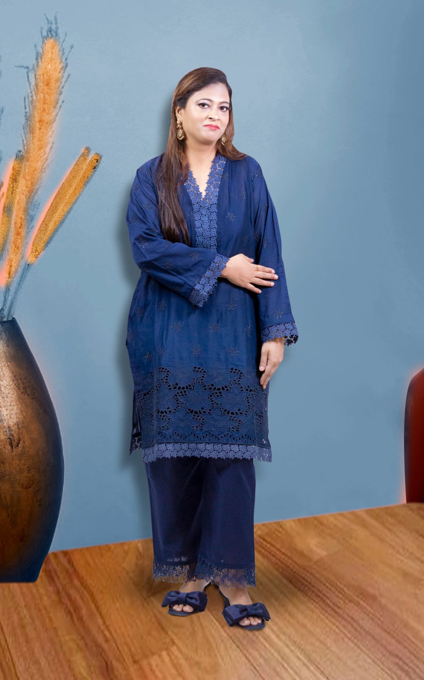 3pcs Deep Navy Blue Suit