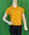 Yellow Silk Boxy Top