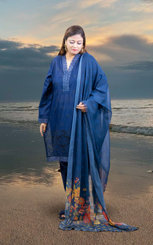 3pcs Deep Navy Blue Suit