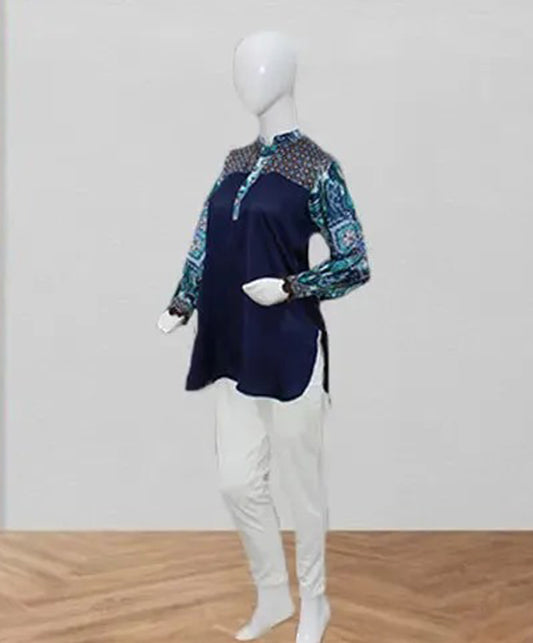 Galaxy Blue Green Printed Top