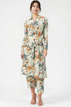 Printed Orange And Green Suit Rang e  gul Shalwar --Gown Stiched