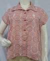 Printed Organza Peach Pink Top