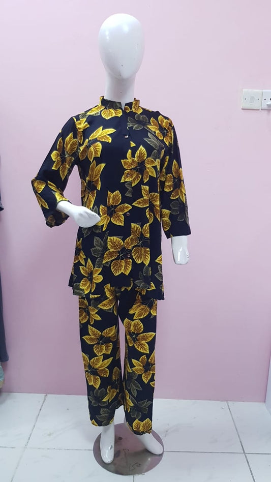 2 pcs floral printed co-ord set
