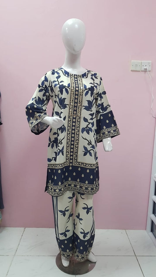 2pcs Casual to semi-formal shirt and trouser set